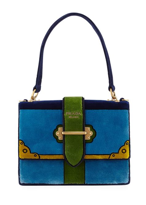 prada trompe l oeil velvet cahier bag